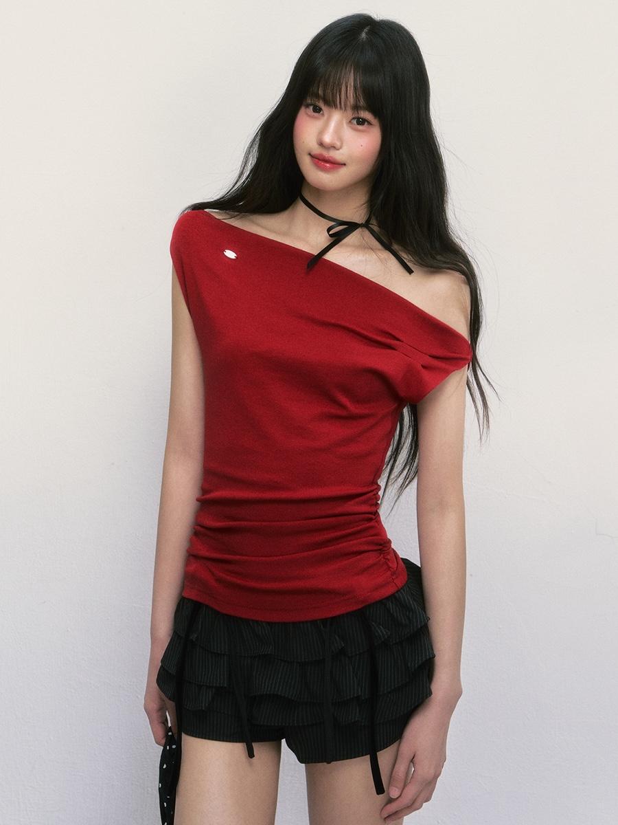 Weekendhub Flowing Off-shoulder Sleeveless (2color)