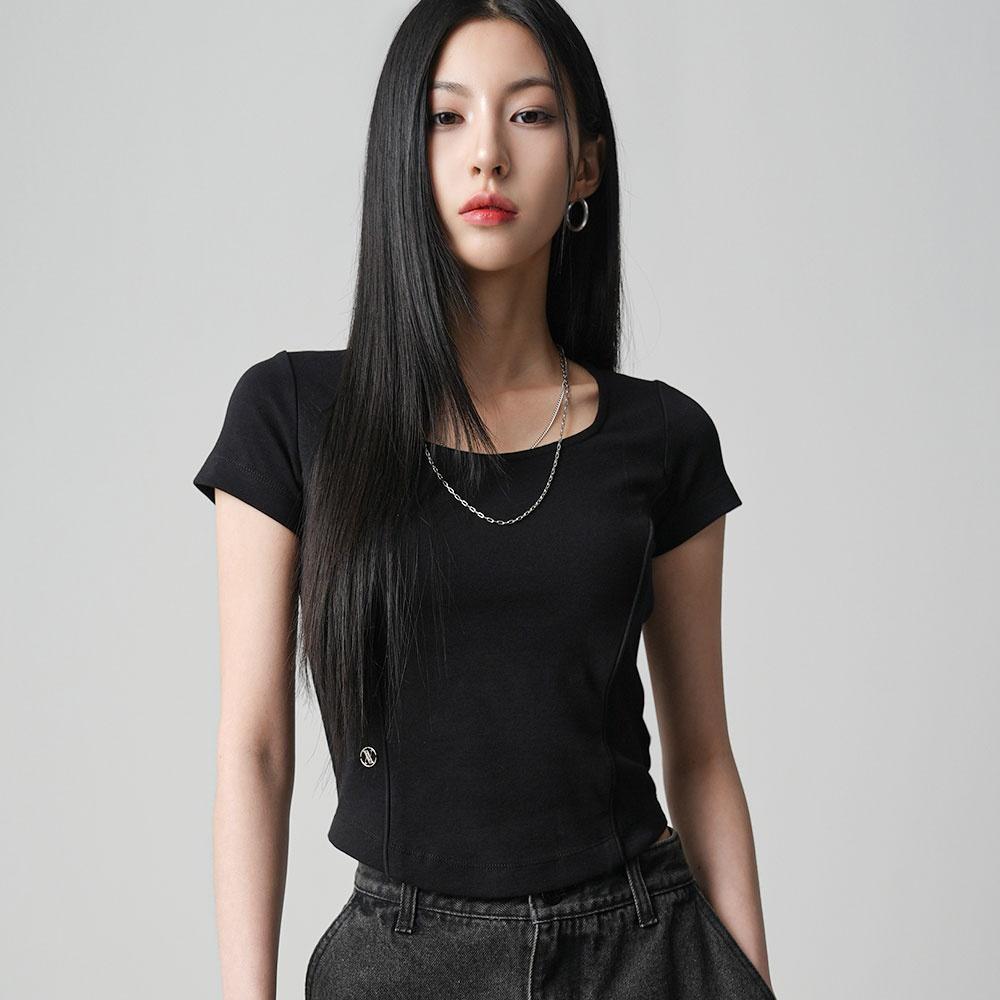 Pentagonal Line T-shirt BLACK