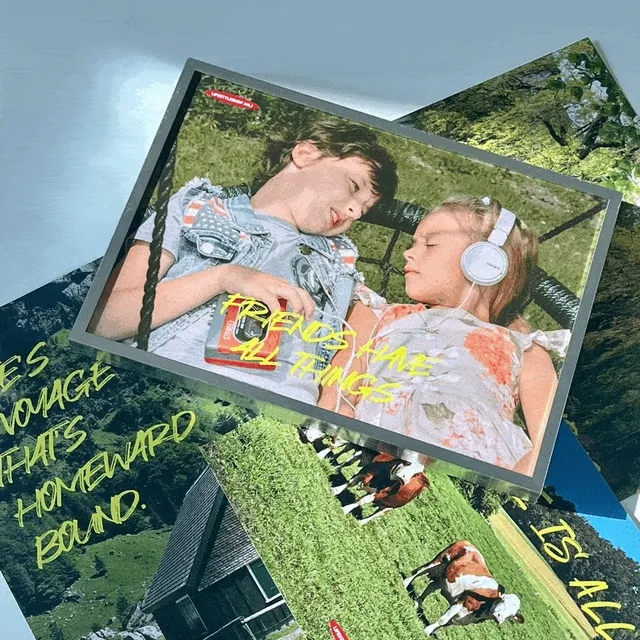 [4장세트] 그린빈티지 포스터세트 - 카페 방 벽 꾸미기 인테리어 엽서 포스터 이사 개업 선물 추천