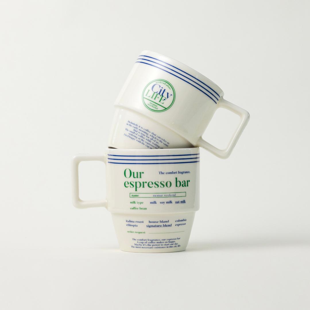 [ weekend 6 ] 머그 기프트 세트 'Ivory'