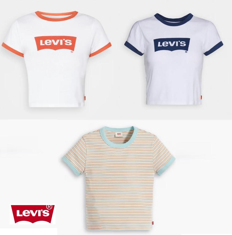 리바이스 여성 Ringer 로고 크롭 티셔츠 8종