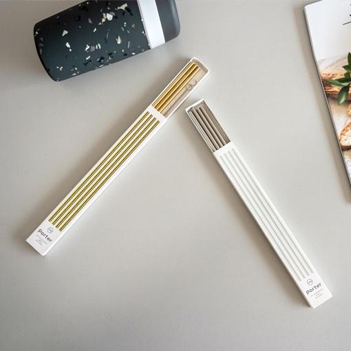 친환경 스테인레스 빨대 4p 세트 w&p