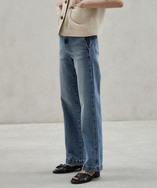 STRAIGHT LONG LENGTH JEANS LIGHT BLUE