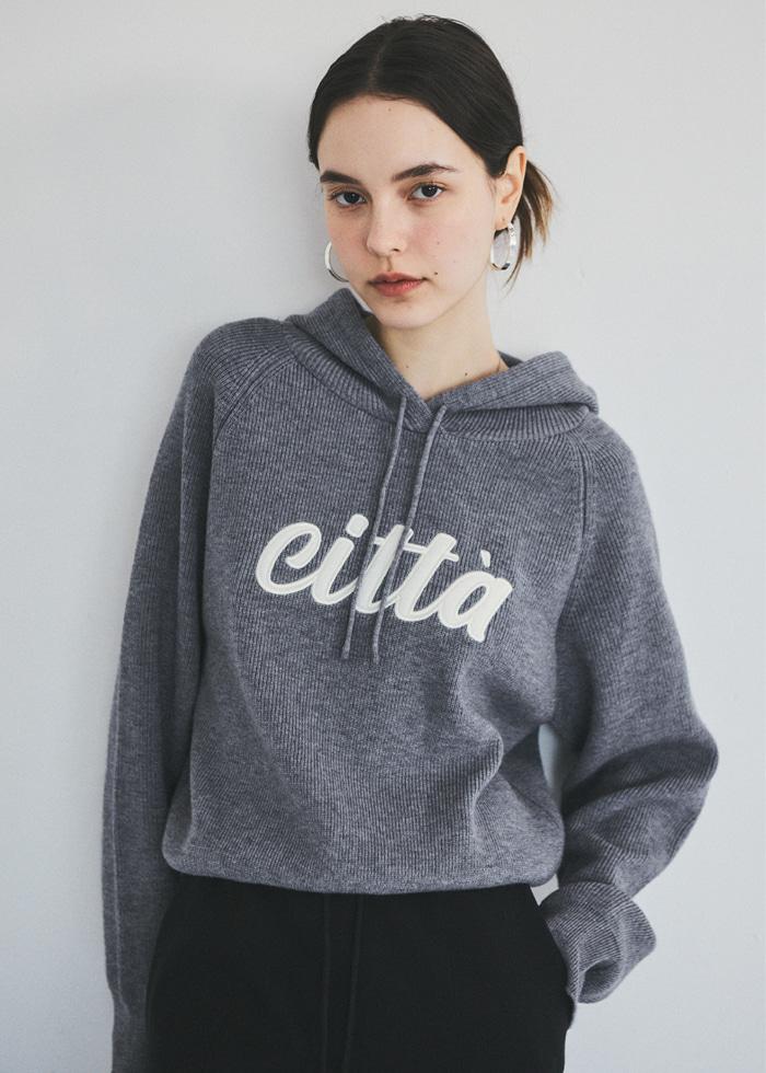 Citta Logo Basic Hood Knit_CTK214(5color)
