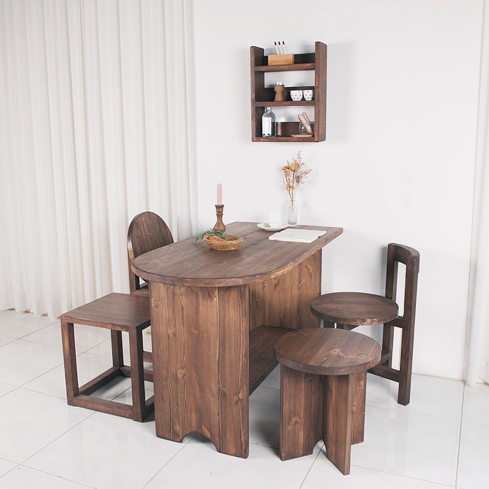 소년과나무 노르웨이 원목 반원 1200 테이블