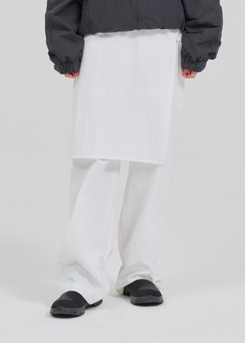 wrap skirt pants (white, black)