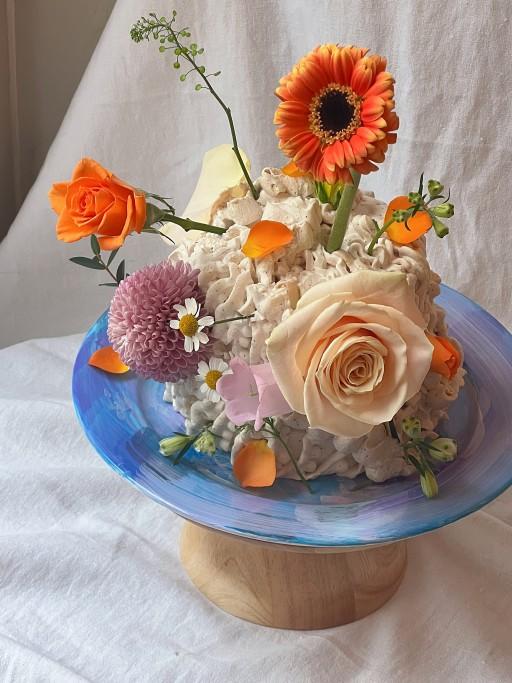 Blue sea 핸드페인팅 레터링가능 플레이트