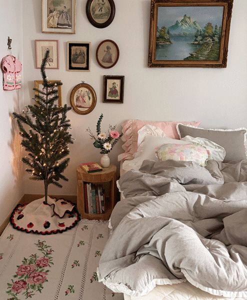 [이브닝 쁘띠프릴] 침구세트(4colors/차렵이불,이불커버/안감 면,극세사/맞춤가능)