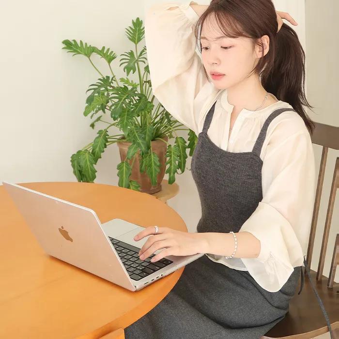 [11차 리오더] Ribbed Solid Sleeveless[LMBEAU23KN229]-Charcoal
