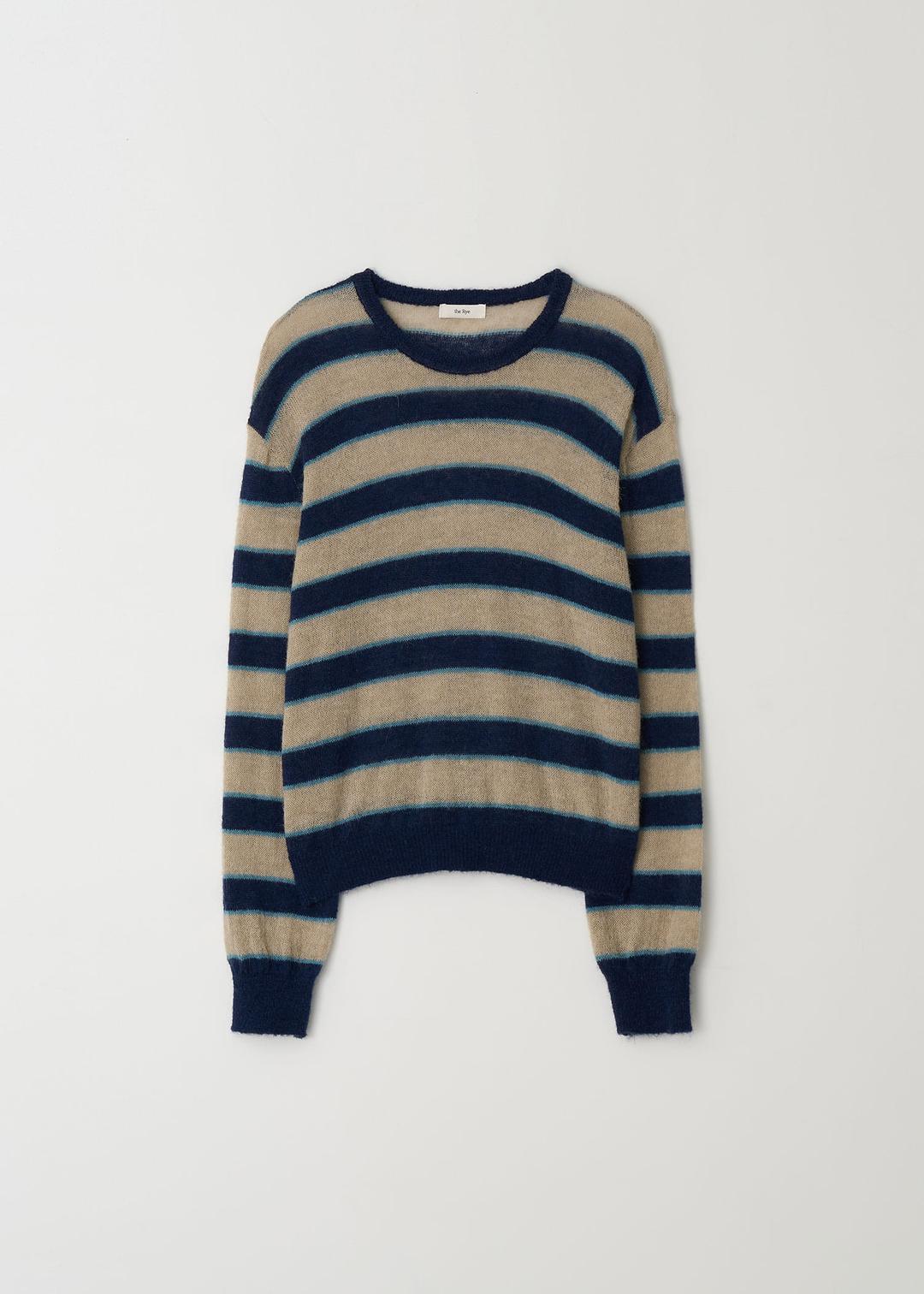 Stripe Round Knit(Blue)
