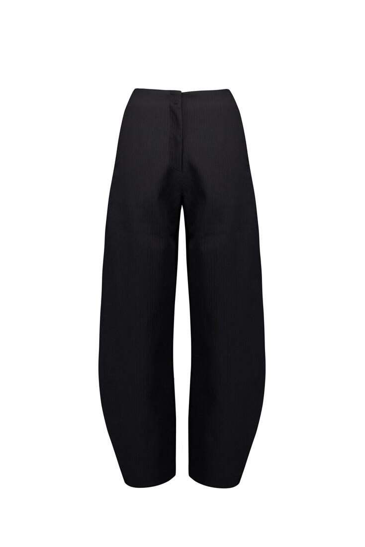 HIGH RISE CURVED PANTS (BLACK)