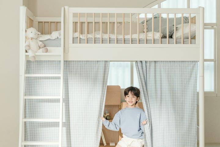 [국내 SE0] 빌리 너도밤나무 원목 분리형 벙커침대 SS(크림 화이트)