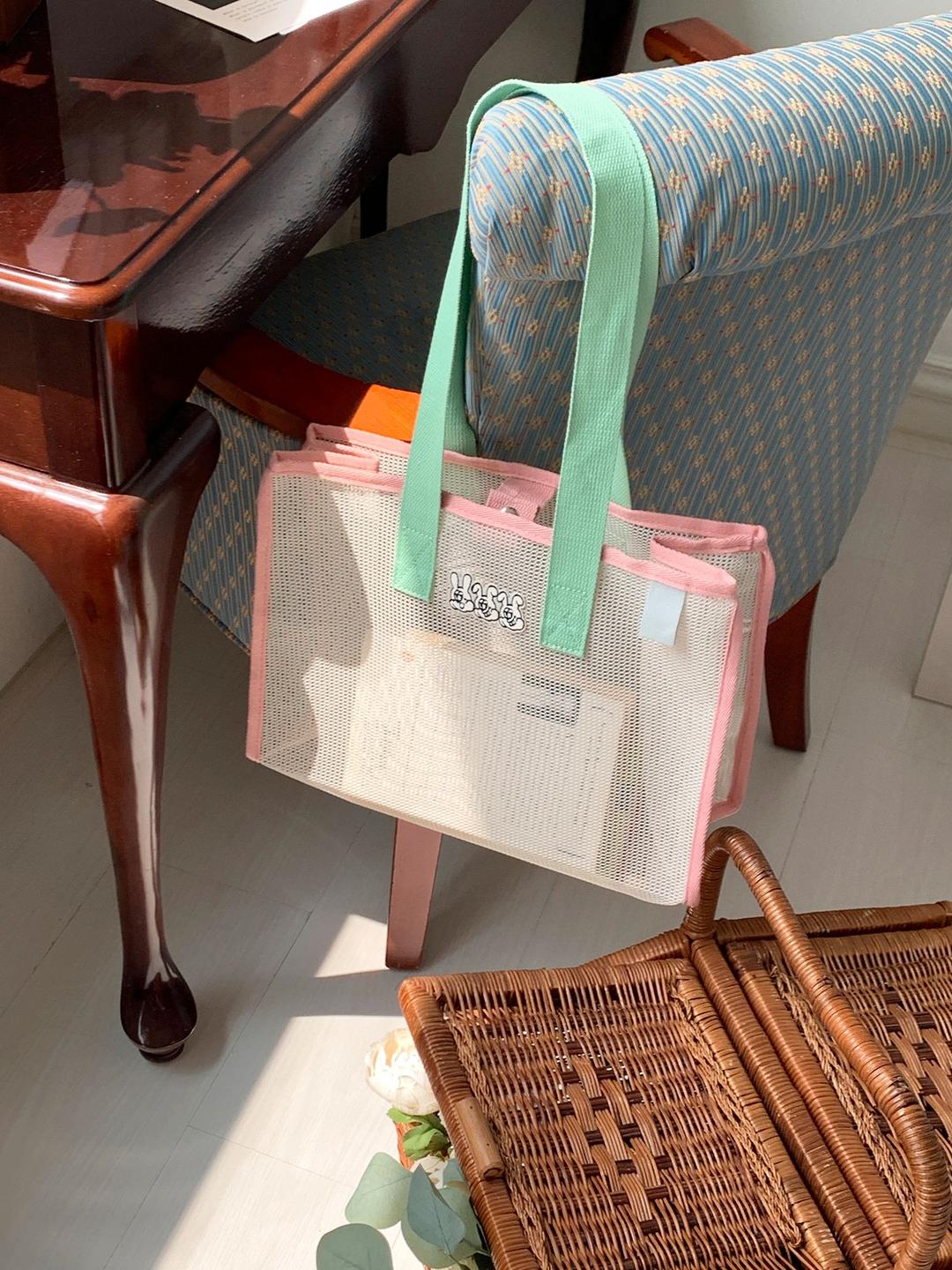 메쉬 가방 숄더 백 수영장 방수 비치 스윔 물놀이 매쉬 망사 3컬러