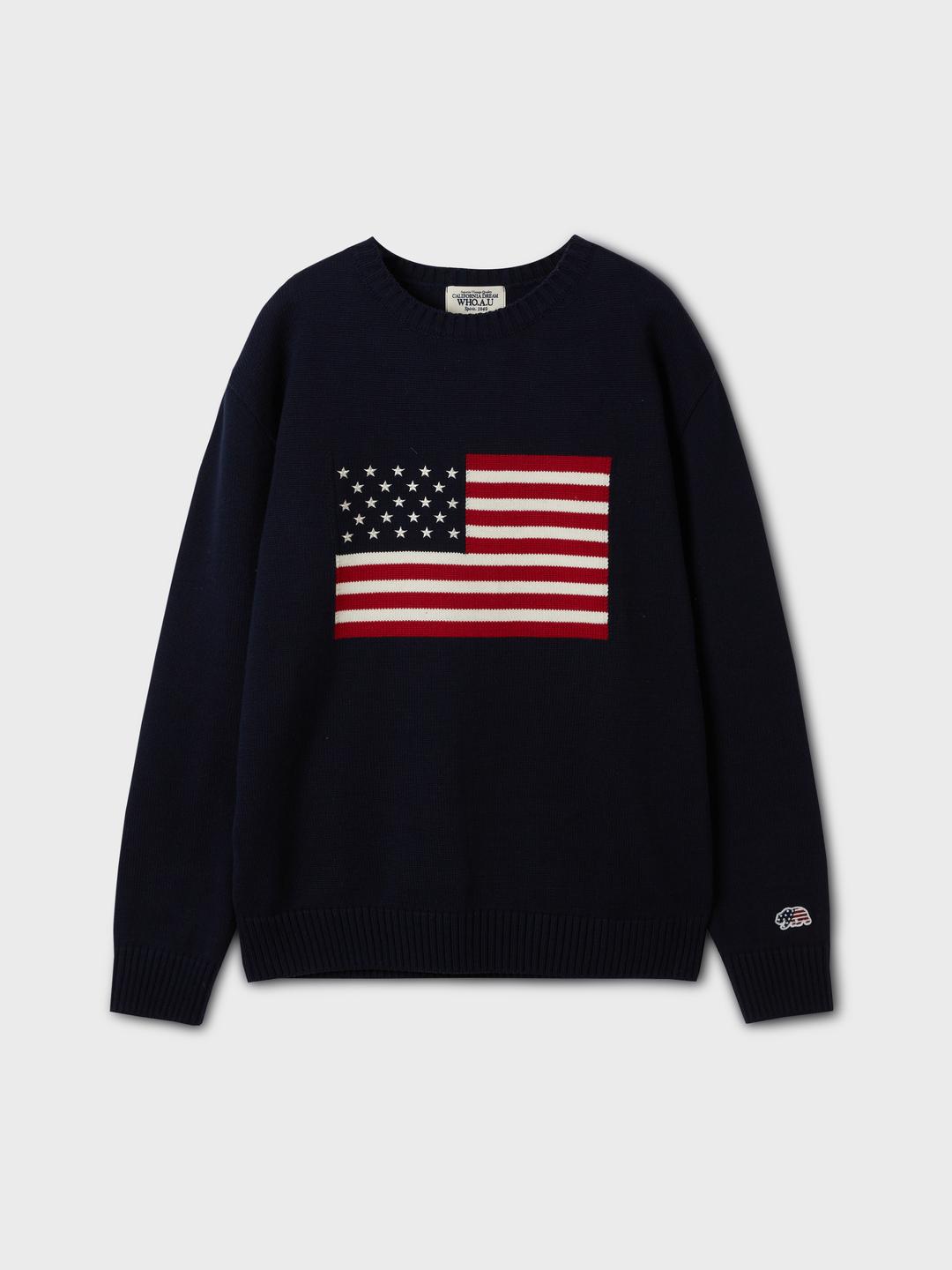 American Flag Intarsia Knit
