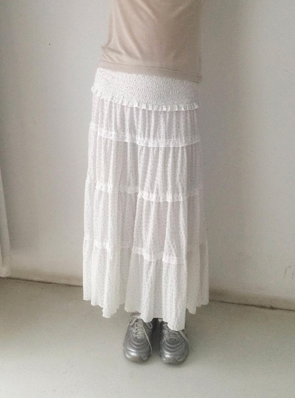 White Polka Dot Cake Skirtt