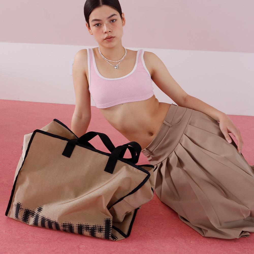 Tri / Nylon Travel boston L bag / Beige ( 본 제품은 4/9 순차 배송 예정 입니다. )