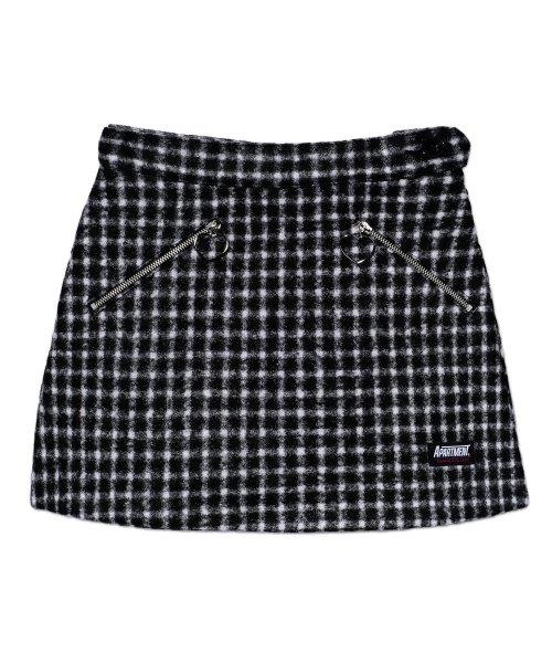 (W) DUUAL SKIRT - BLACK