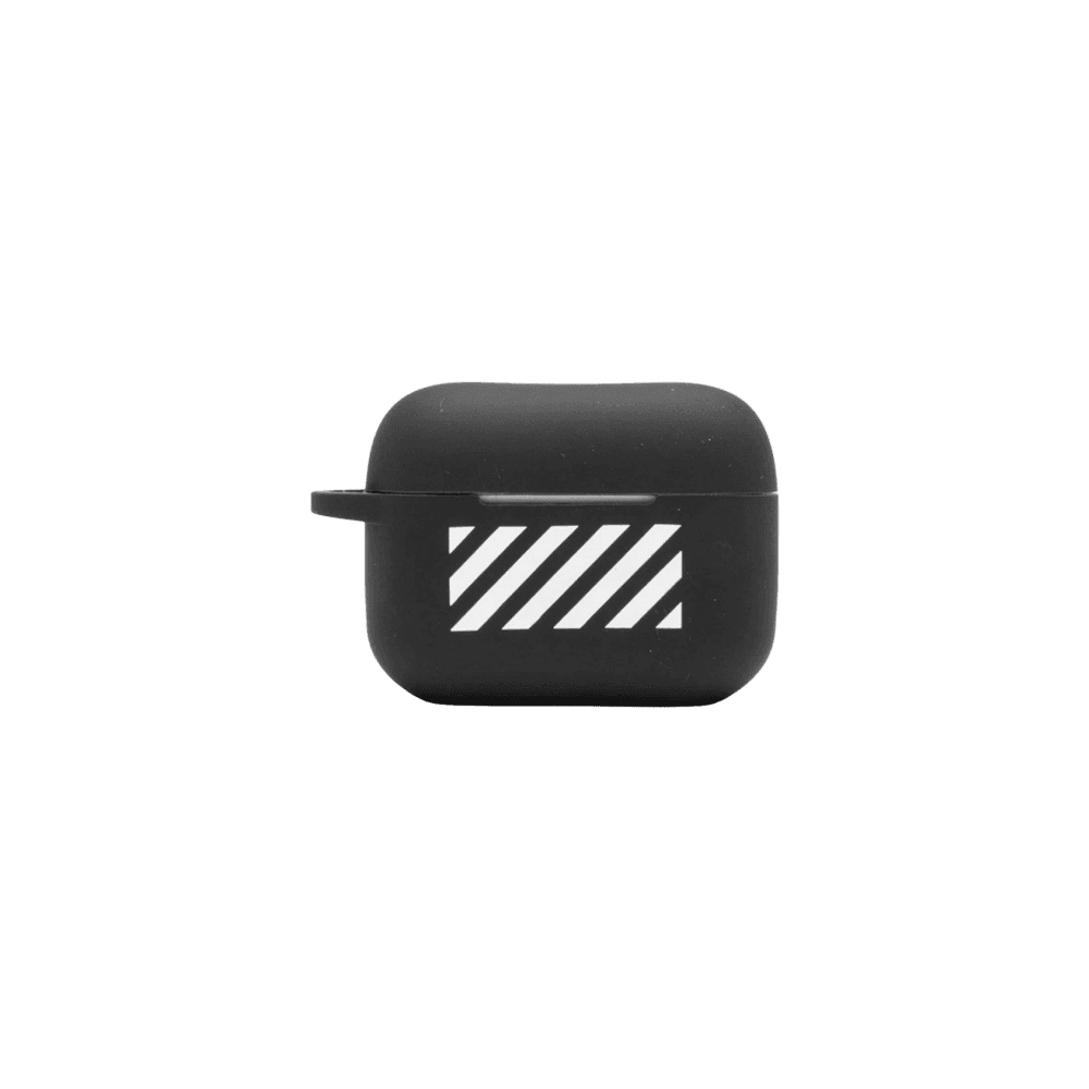 오프화이트 다이애그 실리콘 에어팟 프로 케이스 블랙