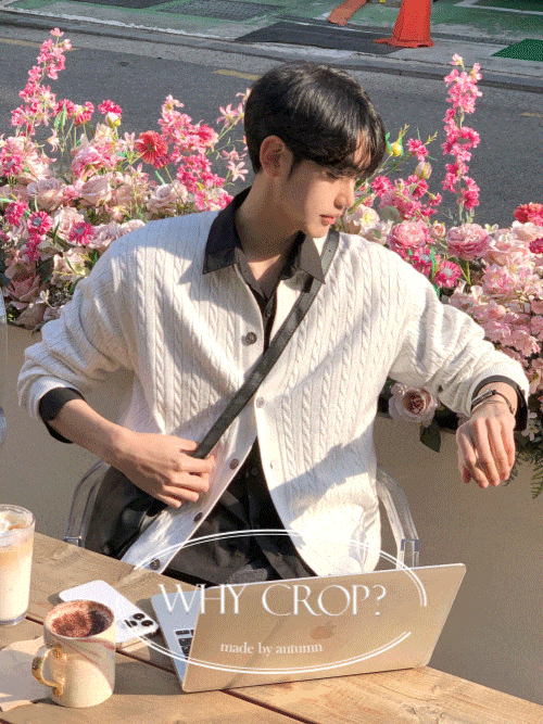 [ Made / 크롭 ] 세인트 라운드 케이블 가디건