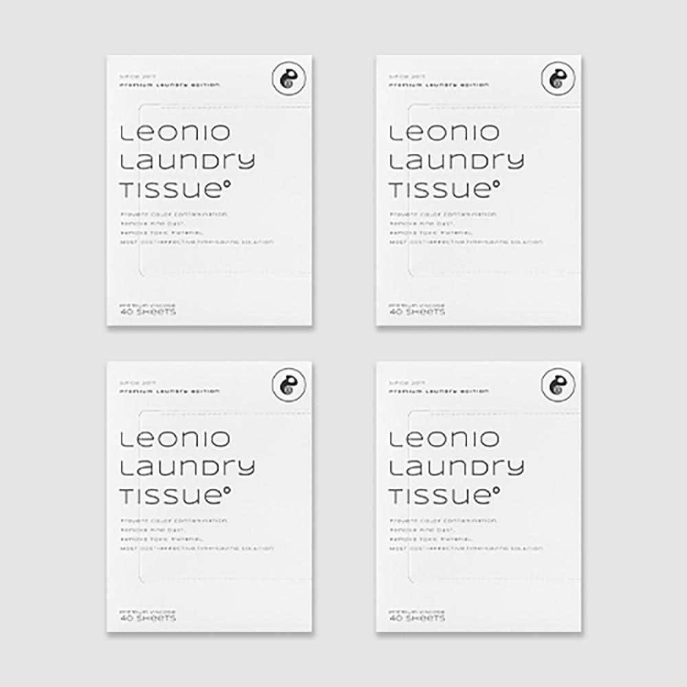 국내생산 160매 레오니오 이염방지 세탁티슈 40매x4박스 미세먼지제거 이염방지시트 국내산