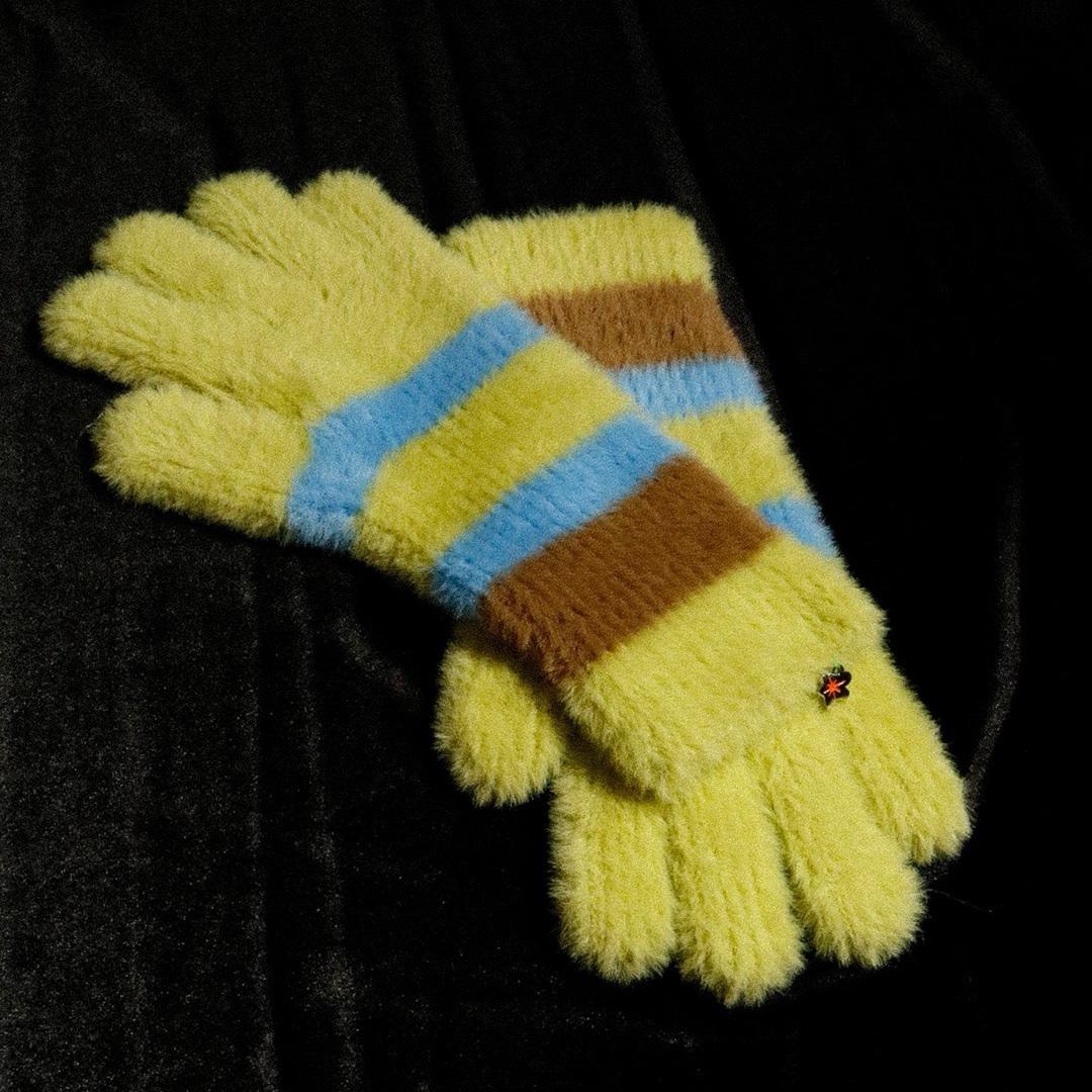 말라말라마 겨울 방한 니트 앙고라 핑거홀 롱장갑 선물