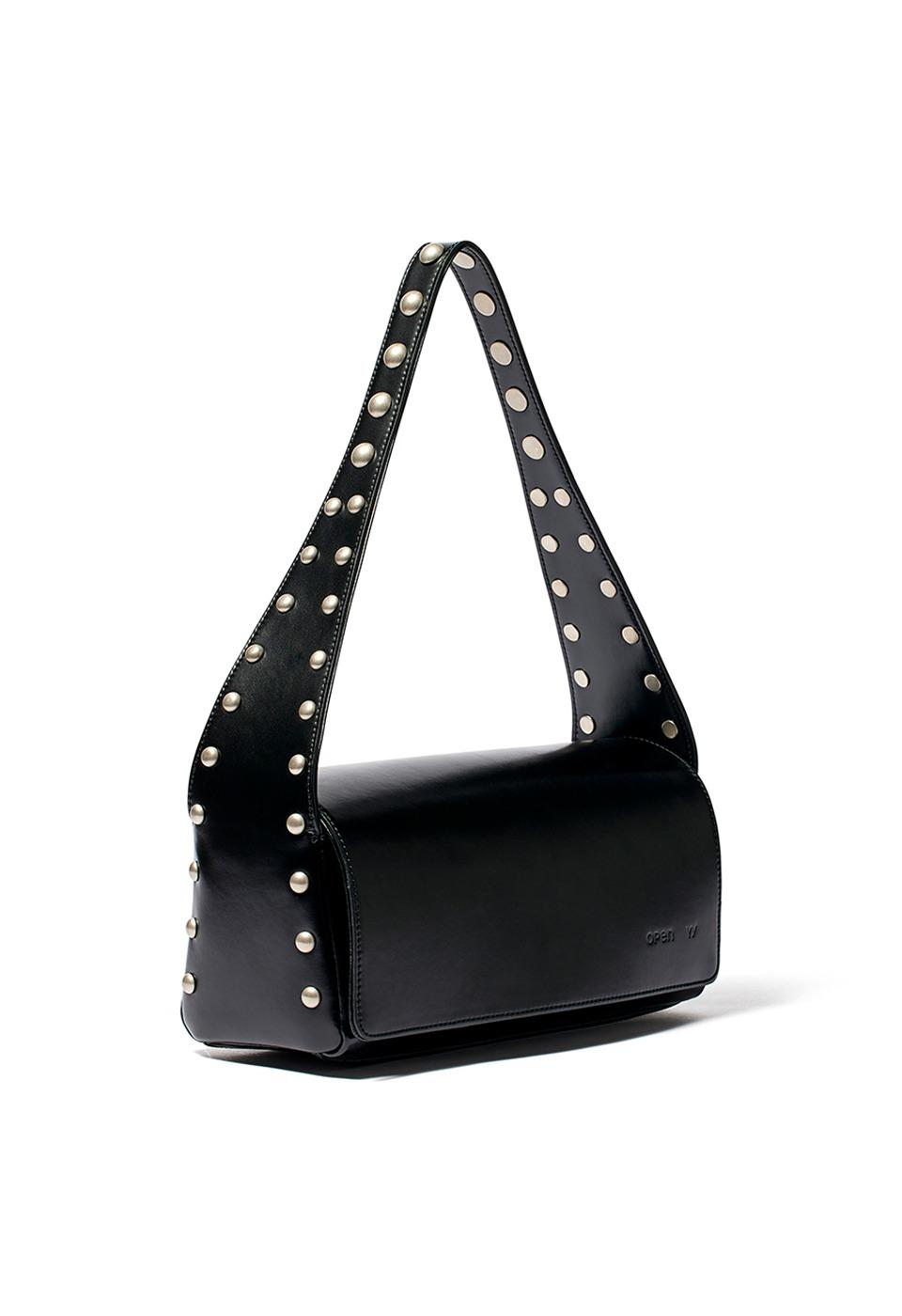 STUD DUFFLE BAG, BUFFED BLACK