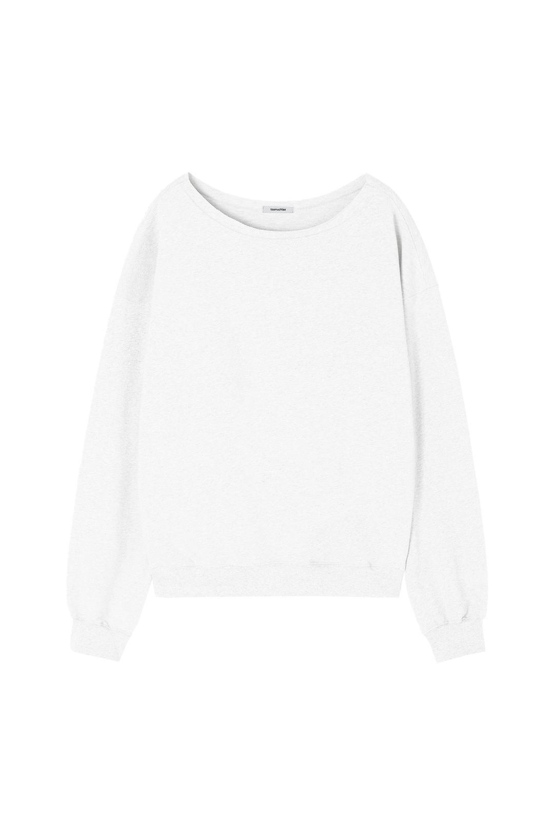 ASYMMETRIC ONE SHOULDER SWEATSHIRT (WHITE)