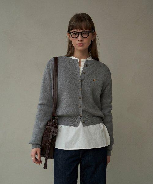 오로(ORO)  에센셜 라운드 니트 가디건_Gray - 사이즈 & 후기 | 무신사