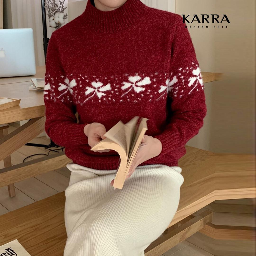 KARRA 스노우클로버하프넥니트_KB2WKN160Q