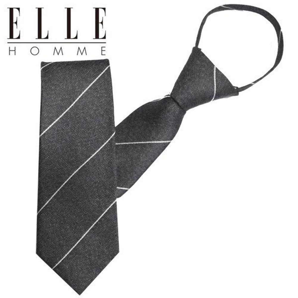 [갤러리아] [ELLE HOMME] 엘르옴므 실크 지퍼／자동 넥타이-펜슬 그레이 7cm
