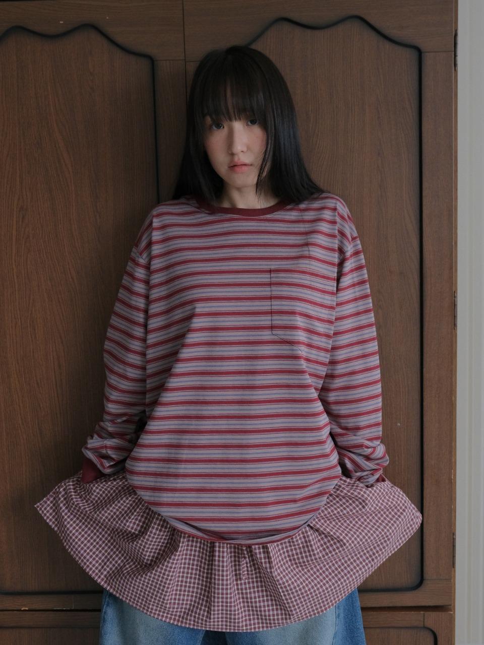 [2nd] Vintage long sleeve tee_wine