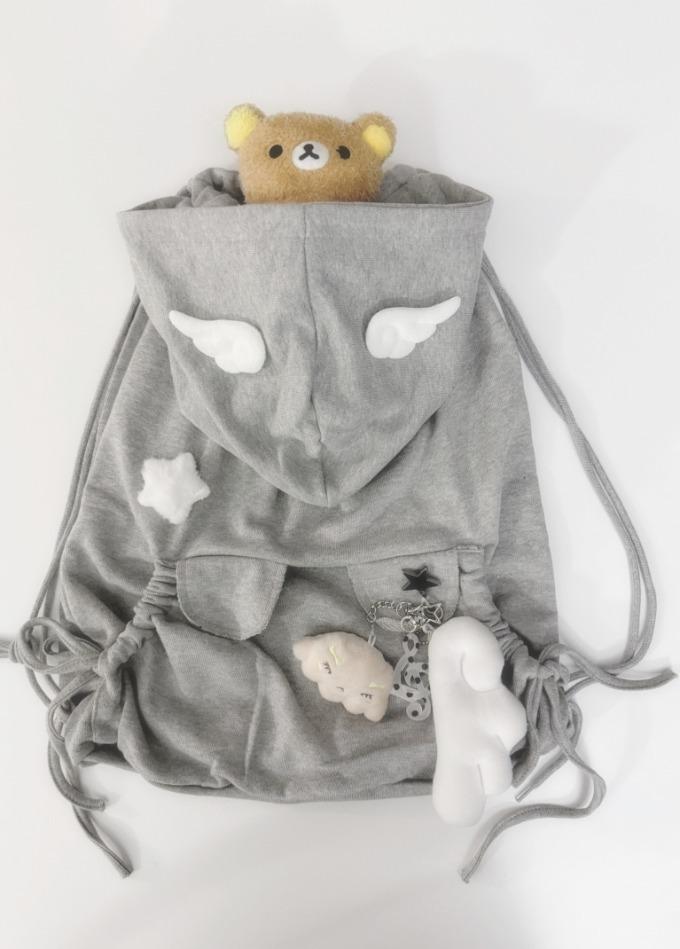 [MD PICK] bear hood backpack (2color)