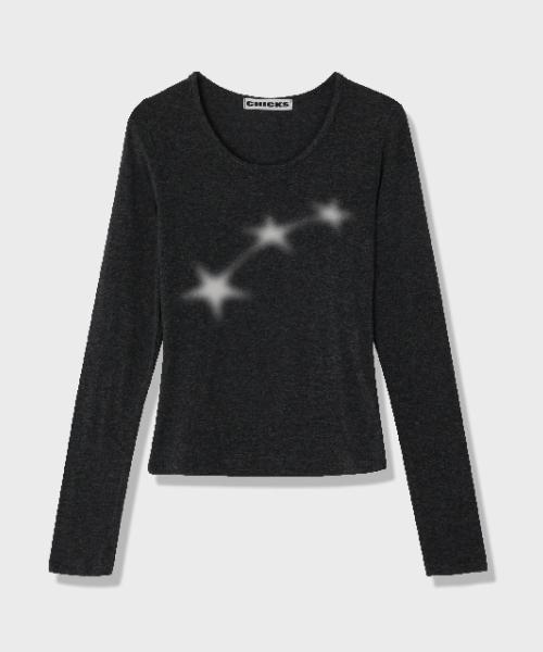 Starlight 롱 슬리브 티셔츠 Charcoal