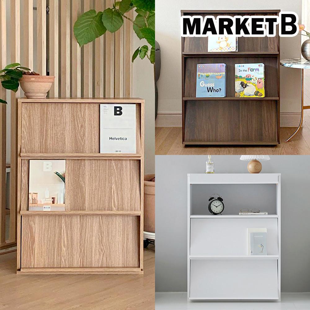 마켓비 슬라이딩책장 거실 서재 인테리어 책장 책꽂이 3문