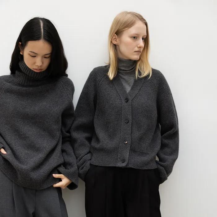 [울마크 인증]캐시미어 태즈메이니아 울 V넥 가디건_3COLOR