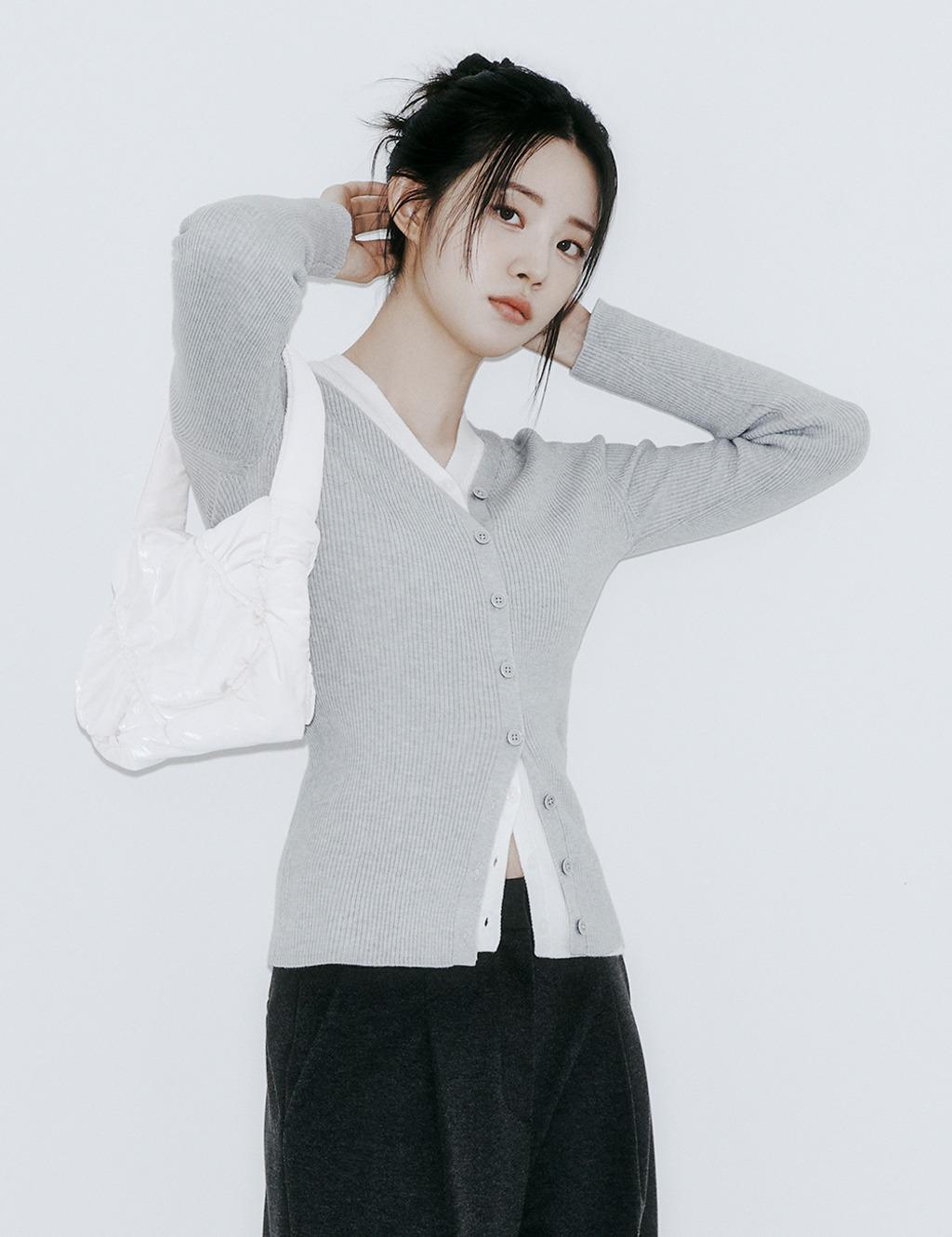 [신시아 착용] [5color] 골지 브이넥 가디건 MDCD034