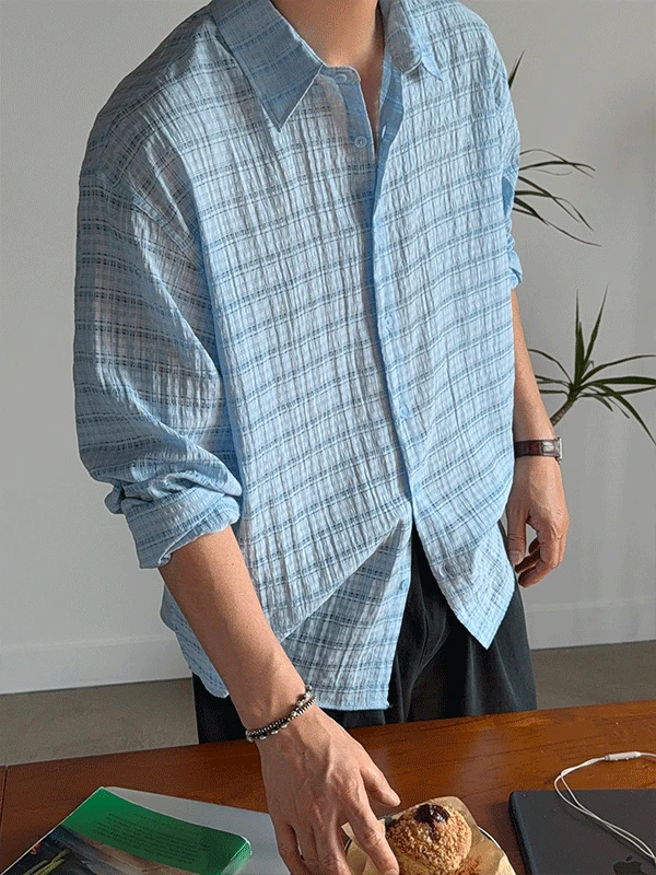 *살로나 톤온톤 체크 셔츠(5colors,M/L)