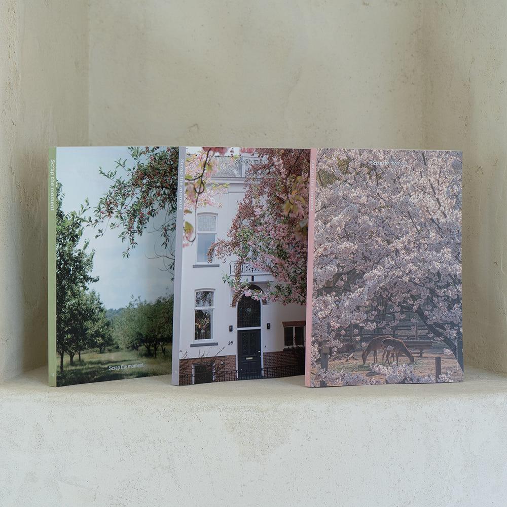 루카랩 스크랩 더 모먼트 노트(스프링 에디션) - 모눈 라인 무지 필사 독서 노트