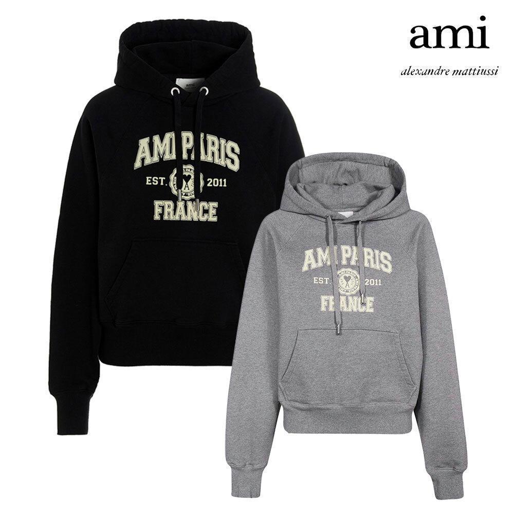 [아미]남성 아미 파리 로고 후드 티셔츠 USW210