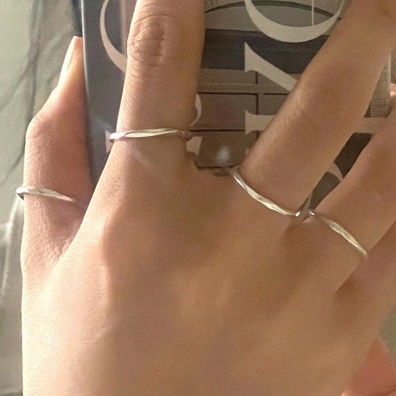 silver925 slim shine ring