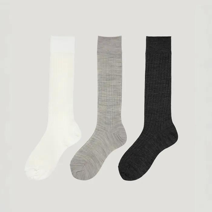Seethrough Ribbed Socks_3 Colors