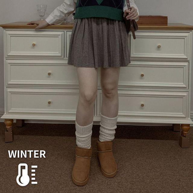 [겨울원단][밴딩]윈티 플리츠 니트 스커트 치마 숏 편한 밴딩 A라인 미니 퀄리티 테니스 올드머니 하이틴 3color