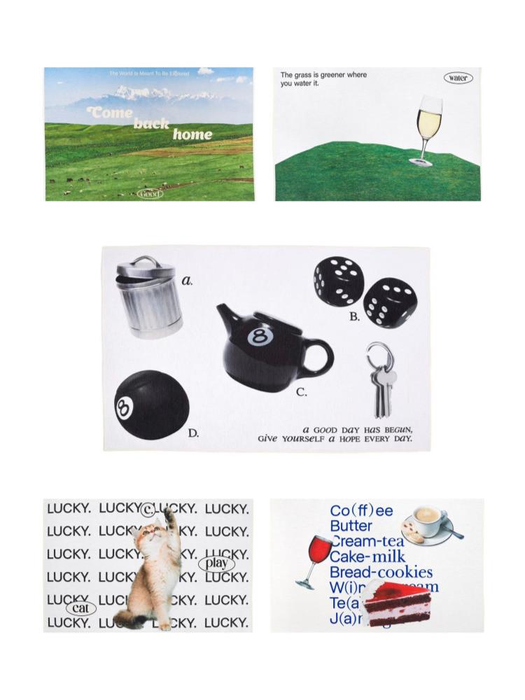 프린팅 풍경 미드센추리 5type 세탁기 워셔블 발매트