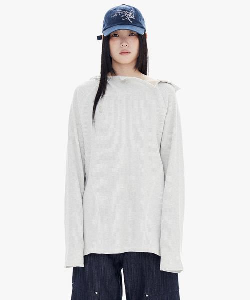 오버사이즈 와플 후디 / 오트밀