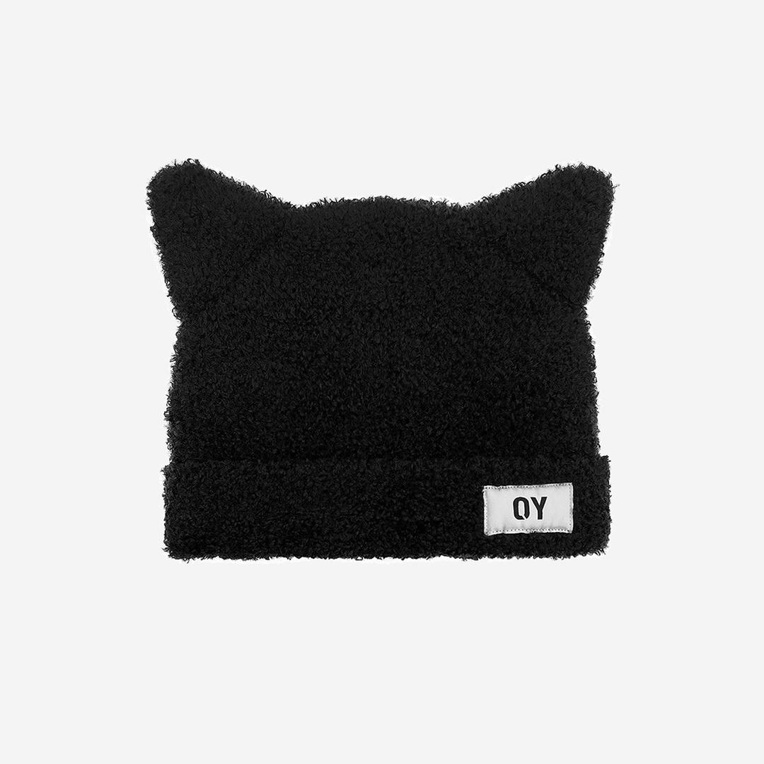 OY Boucle Ears Beanie Black