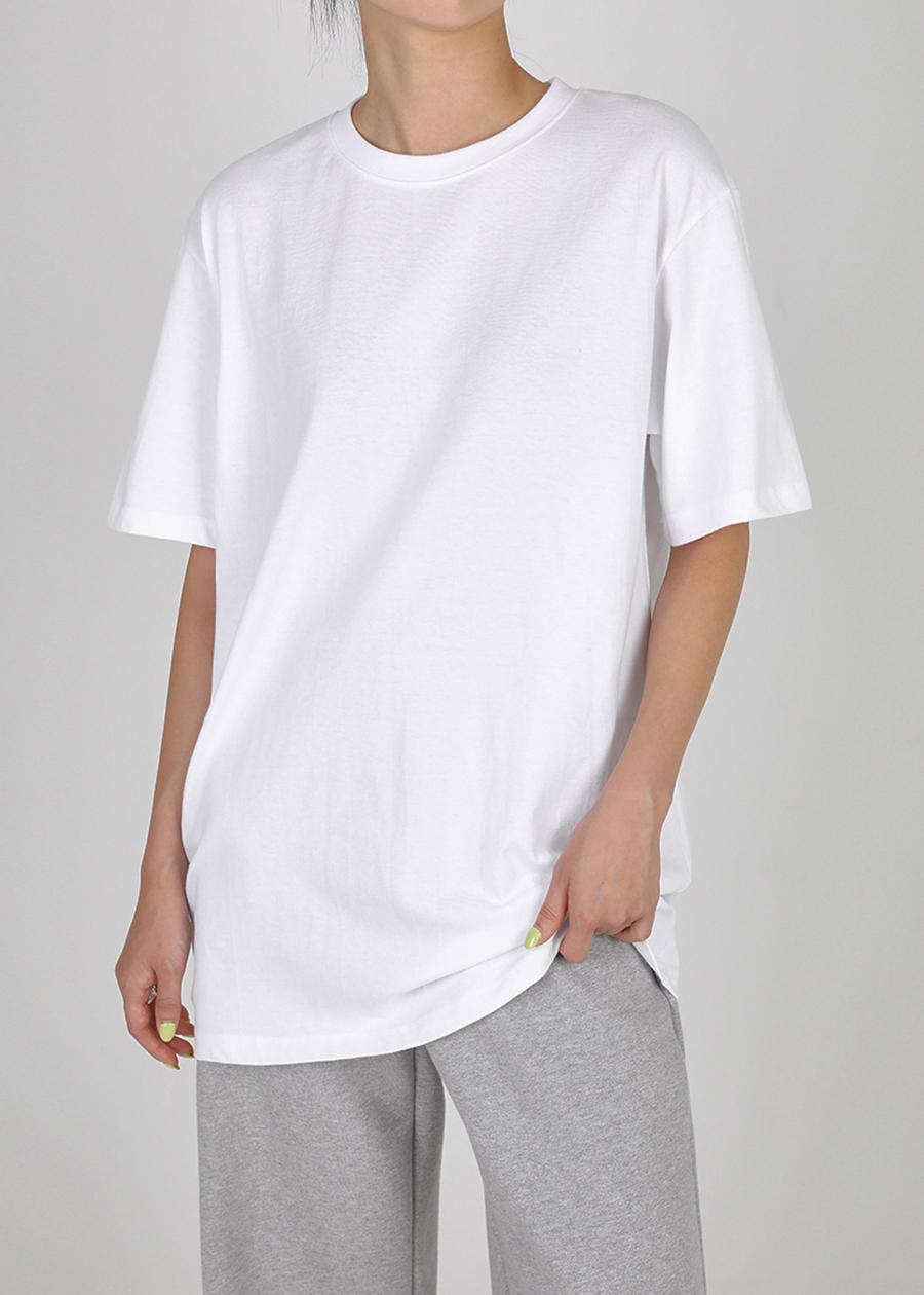 블랙업 [4만장판매] [B-BASIC] 라운드 박스 반팔티