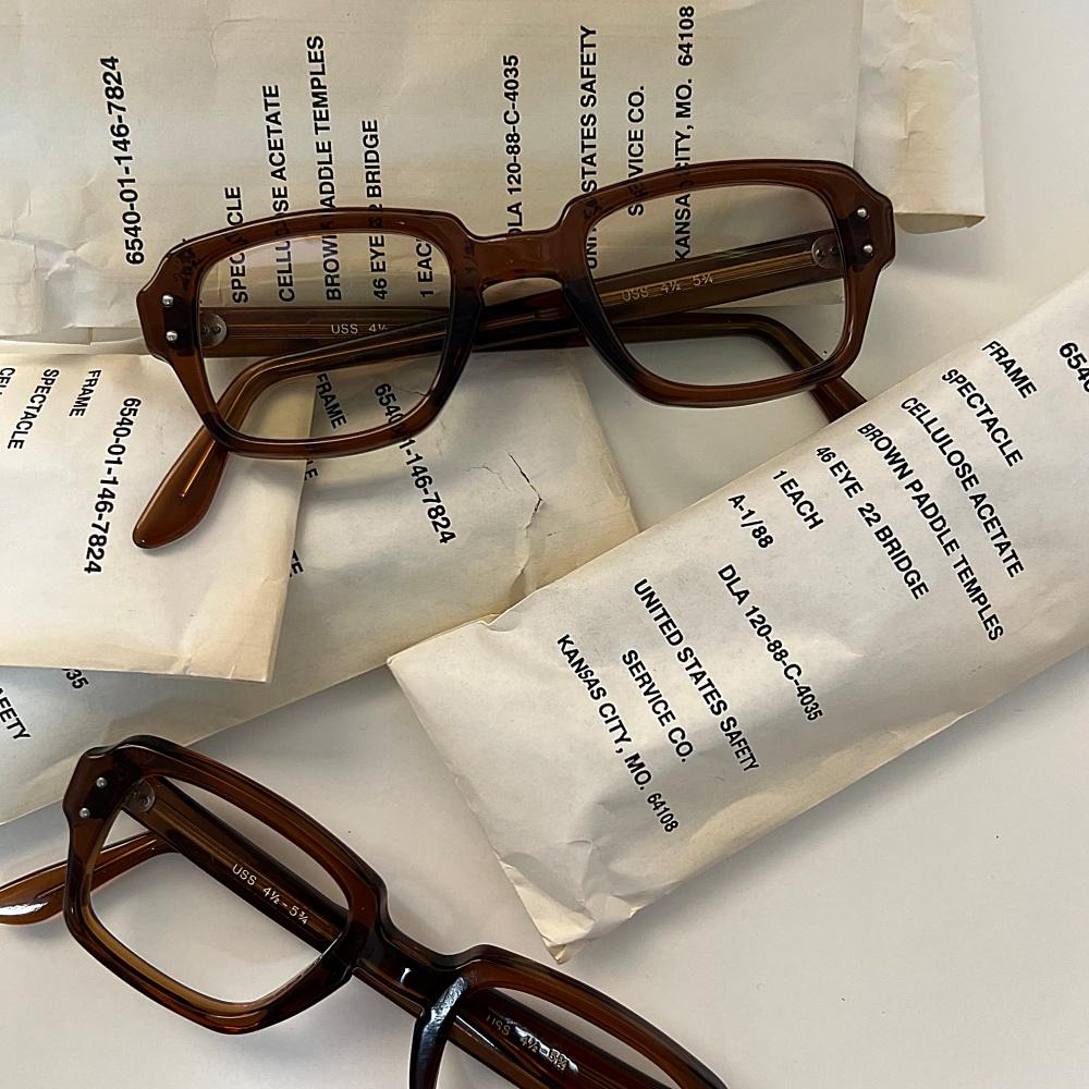 Vintage BCG Military Glasses (Brown)