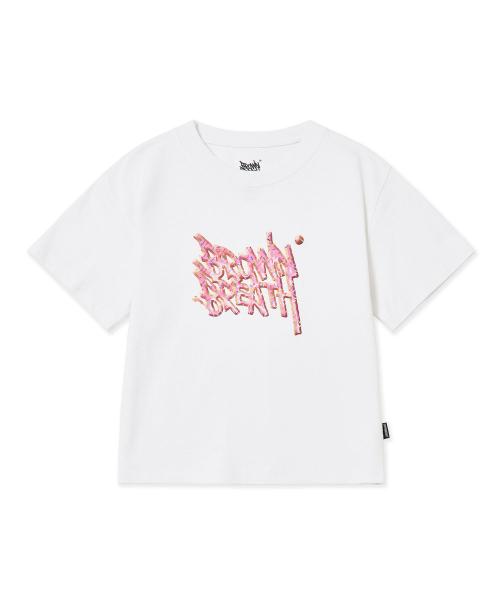 W DOUGHNUT TAG TEE - WHITE