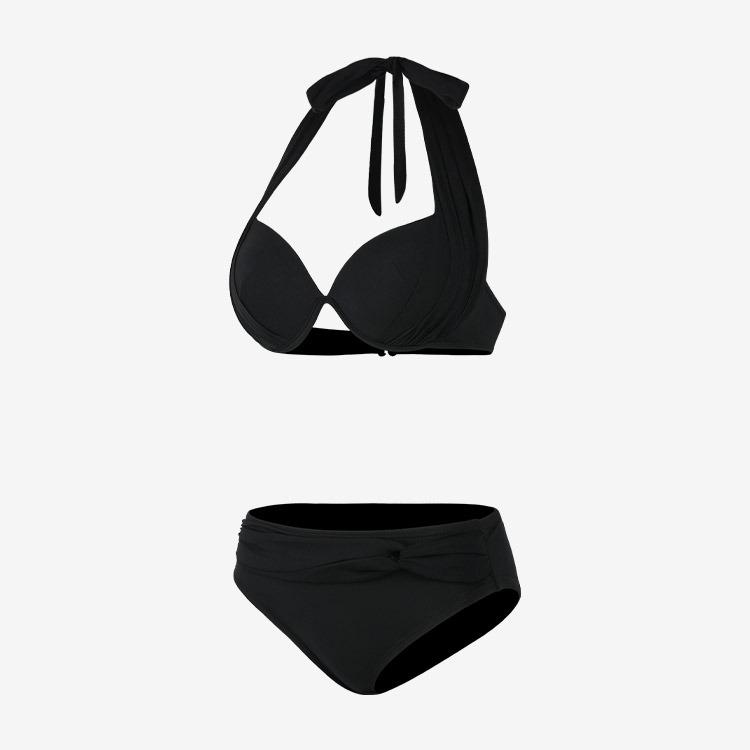 아이러브비키니 시에나 홀터넥 왕뽕비키니 블랙