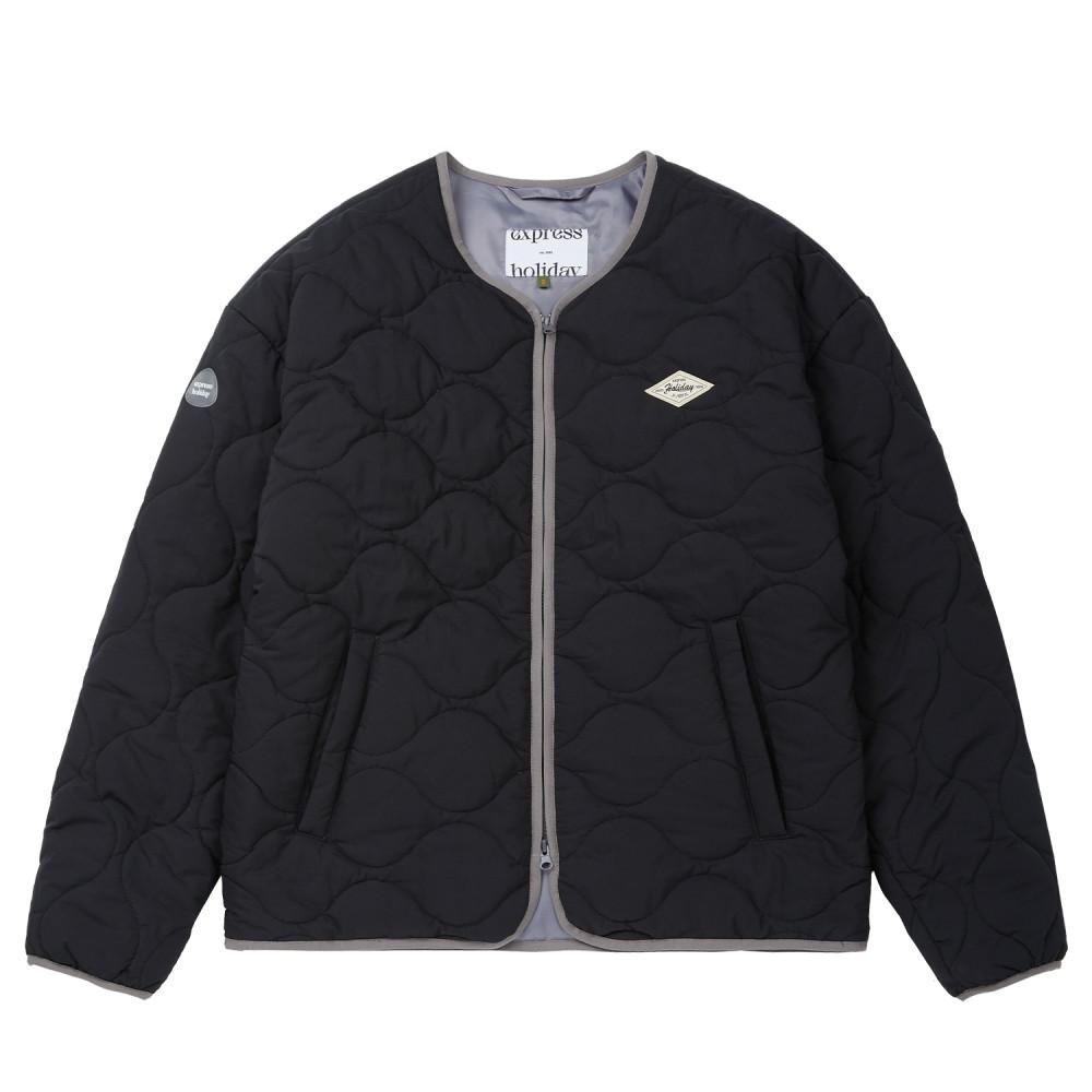 [익스프레스 홀리데이] Wave 퀼팅 자켓_블랙